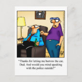 Funny "Keys to the Car" Briefkaart "spectickles" (Voorkant)