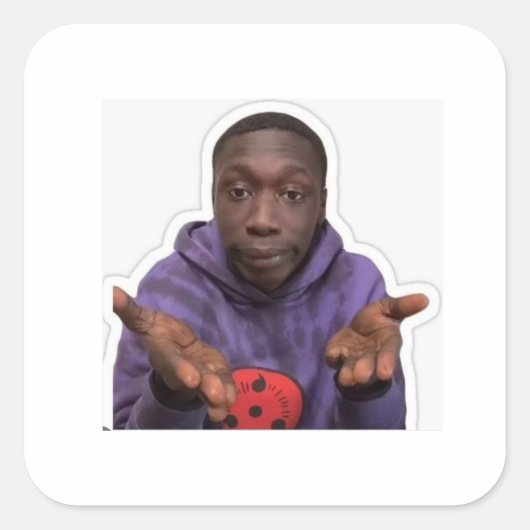 Funny Khaby Meme Vinyl Sticker (Voorkant)