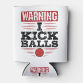 Funny Kickball Warning I Kick Balls Blikjeskoeler (Voorkant)