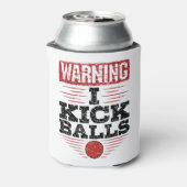 Funny Kickball Warning I Kick Balls Blikjeskoeler (Blikje Achterkant)