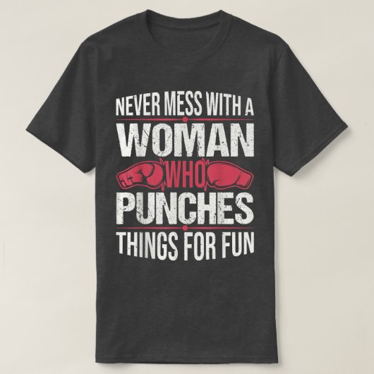 Funny Kickboksing Lover Girl Women boxing Coach Ki T-shirt (Design voorkant)
