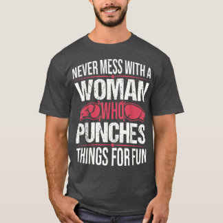 Funny Kickboksing Lover Girl Women boxing Coach Ki T-shirt