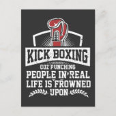 Funny Kickboxing Gift for Rude Martial Arts Boxer Briefkaart (Voorkant)