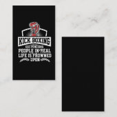 Funny Kickboxing Gift for Rude Martial Arts Boxer Visitekaartje (Voorkant / Achterkant)
