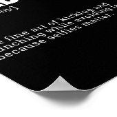 Funny Kickboxing Hobby Quote Definition Poster (Hoek)