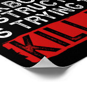 Funny Kickboxing Kickboxer Kickbox  Poster (Hoek)