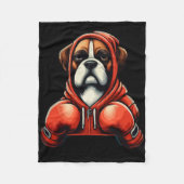 Funny Kickboxing Or Boxing Boxer Dog  Fleece Deken (Voorkant)