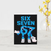 Funny Kid Meme Six Seven 6 7 Italian Brainrot Bruh Kaart (Gele Bloem)