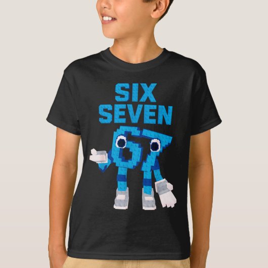 Funny Kid Meme Six Seven 6 7 Italian Brainrot Bruh T-shirt (Voorkant)