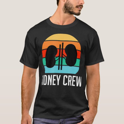 Funny Kidney Crew Nephrology Neurse Dialyse T-shirt (Voorkant)