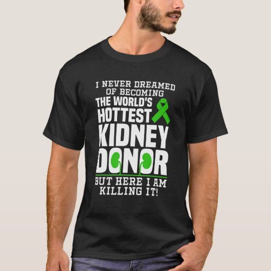 Funny Kidney Donor Art Mannen Vrouwen Nieren Donat T-shirt (Voorkant)