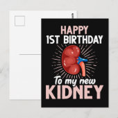 Funny Kidney Transplant Jubileum Briefkaart (Voorkant / Achterkant)