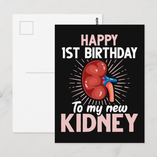 Funny Kidney Transplant Jubileum Briefkaart (Voorkant / Achterkant)