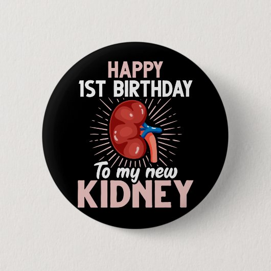 Funny Kidney Transplant Jubileum Ronde Button 5,7 Cm (Voorkant)