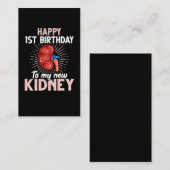 Funny Kidney Transplant Jubileum Visitekaartje (Voorkant / Achterkant)
