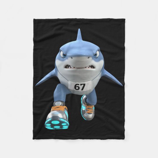 Funny Kids 67 Meme Tralalero Tralala Runner Italia Fleece Deken (Voorkant)