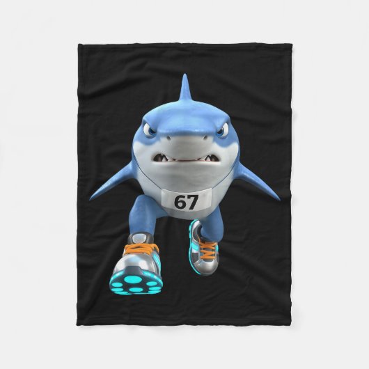 Funny Kids 67 Meme Tralalero Tralala Runner Italia Fleece Deken (Voorkant)