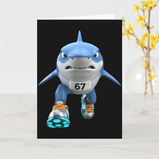 Funny Kids 67 Meme Tralalero Tralala Runner Italia Kaart (Gele Bloem)