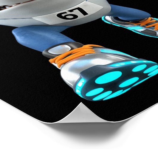 Funny Kids 67 Meme Tralalero Tralala Runner Italia Poster (Hoek)