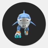 Funny Kids 67 Meme Tralalero Tralala Runner Italia Ronde Sticker (Voorkant)