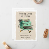 Funny Kids Classroom Valentines Day Notitiekaartje (Voorkant / Achterkant in situ)