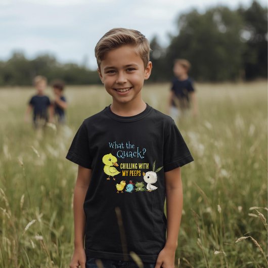 Funny Kids Easter Boy Shirt Chilling with my Peeps