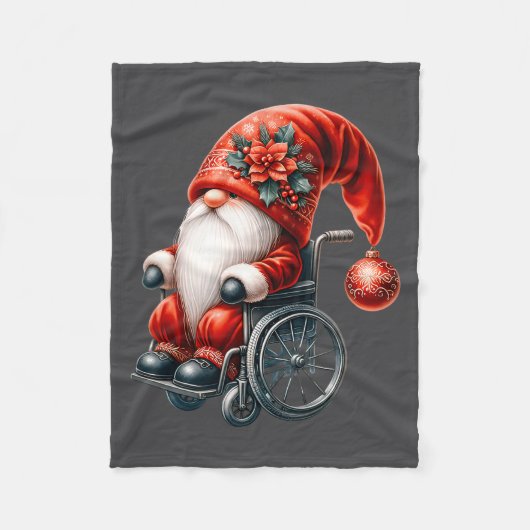 Funny Kids Wheelchair Santa Graphic For Men Christ Fleece Deken (Voorkant)