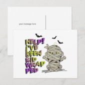 Funny Kidwrapped Mummy Baby Green ID683 Briefkaart (Voorkant / Achterkant)