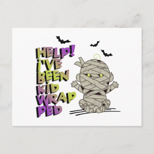 Funny Kidwrapped Mummy Baby Green ID683 Briefkaart (Voorkant)