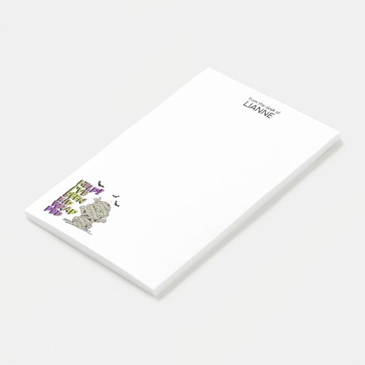 Funny Kidwrapped Mummy Baby Green ID683 Post-it® Notes (Schuin)