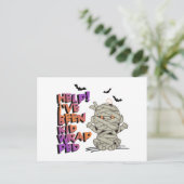 Funny Kidwrapped Mummy Baby Oranje ID683 Briefkaart (Staand voorkant)