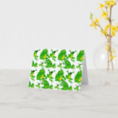 Funny Kikker Emomotret Mad Curous Scared Kikkers Kaart (Gele Bloem)