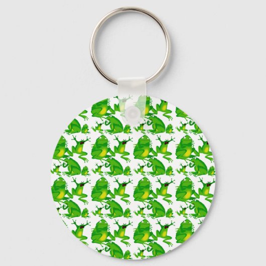 Funny Kikker Emomotret Mad Curous Scared Kikkers Sleutelhanger (Voorkant)