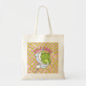 Funny Kikker Roze Groene sok Tote Bag (Voorkant)