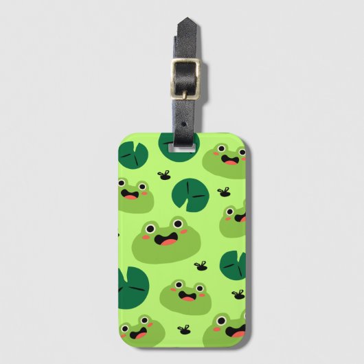 Funny kikkers bagagelabel (Voorkant (verticaal))