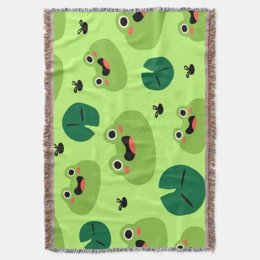 Funny kikkers deken (Voorkant Verticaal)