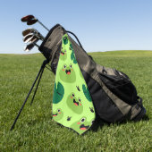 Funny kikkers golfhanddoek (Groen)