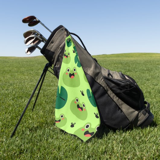 Funny kikkers golfhanddoek (Groen)