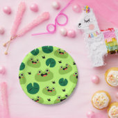 Funny kikkers papieren bordje (Feest)