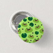 Funny kikkers ronde button 3,2 cm (Voorkant /achterkant)