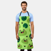 Funny kikkers schort (Gedragen)