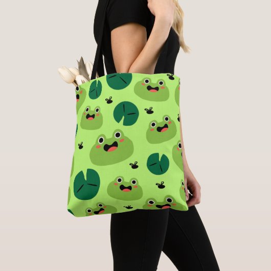 Funny kikkers tote bag (Dichtbij)