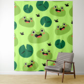 Funny kikkers wandkleed (In situ)