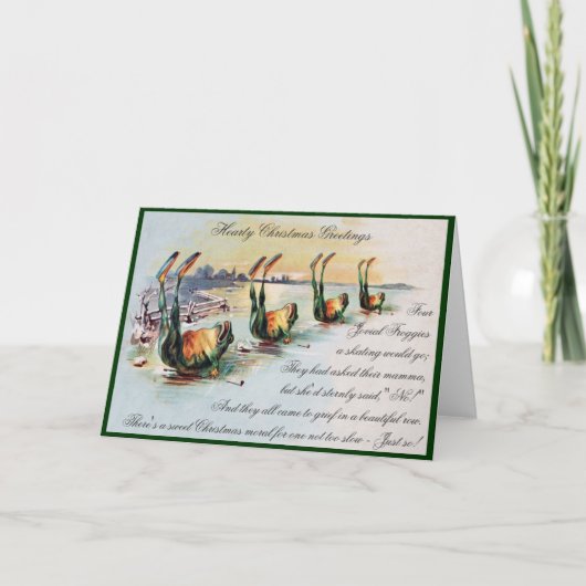  Funny Kikkerst Wenskaart Feestdagen Kaart (Voorkant)