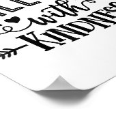 Funny Kill'em With Kindness Motivational Woman  Poster (Hoek)