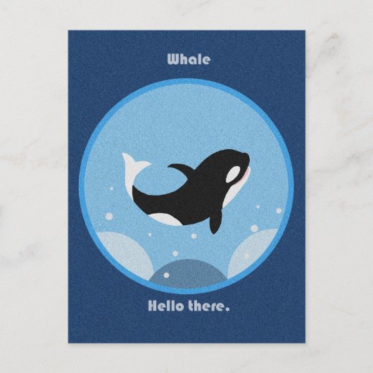 Funny Killer Whale Hallo daar Briefkaart Happy Orc (Voorkant)
