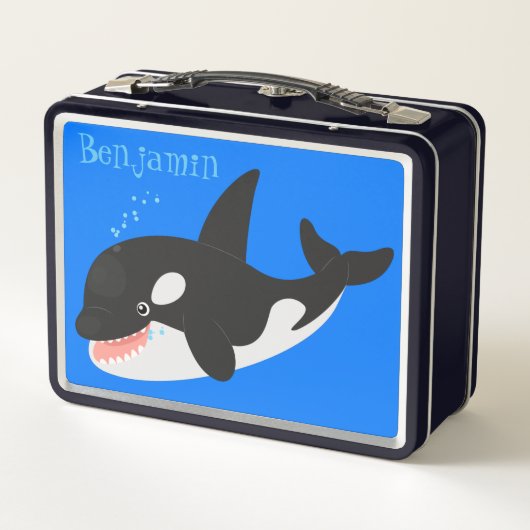 Funny killerwalvis orca leuke cartoon illustratie (Achterkant)