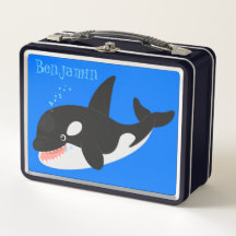 Funny killerwalvis orca leuke cartoon illustratie