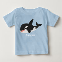 Funny killerwalvis orca leuke cartoon illustratie