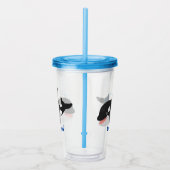 Funny killerwalvis orca leuke cartoon illustratie acryl drinkbeker (Rechts)